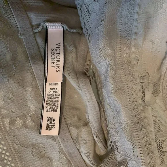 Victoria Secret Gray Lace Bralette Brassiere - Medium - Picture 5 of 7